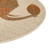 Elephant Tribal Kunstontwerp Snijplank (Hoek)