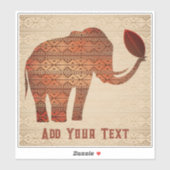 Elephant Tribal Kunstontwerp Sticker (Vel)