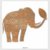 Elephant Tribal Kunstontwerp Sticker (Vel)