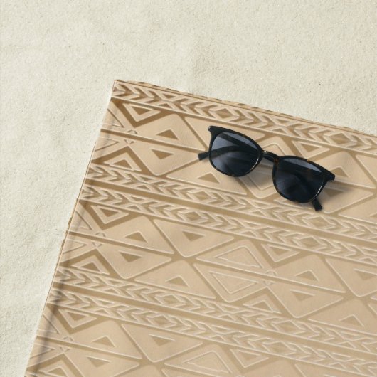 Elephant Tribal Kunstontwerp Strandlaken (In situ)