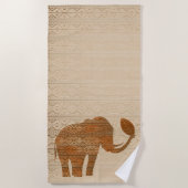 Elephant Tribal Kunstontwerp Strandlaken (Voorkant)