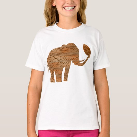 Elephant Tribal Kunstontwerp T-shirt (Voorkant)