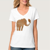 Elephant Tribal Kunstontwerp T-shirt (Voorkant)