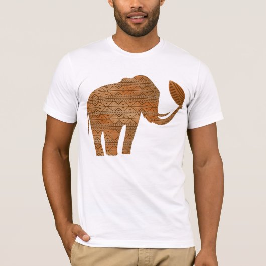 Elephant Tribal Kunstontwerp T-shirt (Voorkant)