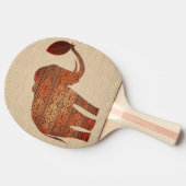 Elephant Tribal Kunstontwerp Tafeltennisbatje (Zijkant)