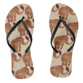 Elephant Tribal Kunstontwerp Teenslippers (Voetbed)