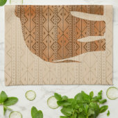 Elephant Tribal Kunstontwerp Theedoek (Gevouwen)