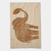 Elephant Tribal Kunstontwerp Theedoek (Verticaal)
