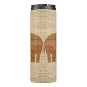 Elephant Tribal Kunstontwerp Thermosbeker (Achterkant)