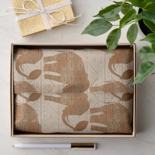 Elephant Tribal Kunstontwerp Tissuepapier (Geschenk)