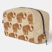 Elephant Tribal Kunstontwerp Toilettasje (Rechterhoek)