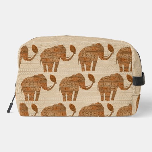 Elephant Tribal Kunstontwerp Toilettasje (Achterkant)