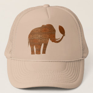Elephant Tribal Kunstontwerp Trucker Pet