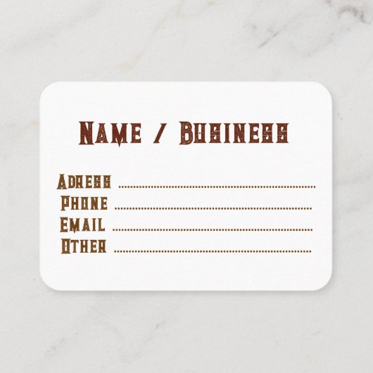 Elephant Tribal Kunstontwerp Visitekaartje (Achterkant)