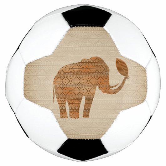 Elephant Tribal Kunstontwerp Voetbal (Voorkant)