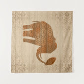 Elephant Tribal Kunstontwerp Wandkleed (Voorkant (horizontaal))