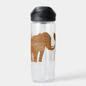 Elephant Tribal Kunstontwerp Waterfles (Achterkant)