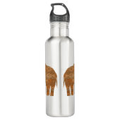 Elephant Tribal Kunstontwerp Waterfles (Achterkant)