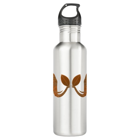 Elephant Tribal Kunstontwerp Waterfles (Voorkant)