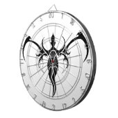 Elephant Tribal Tattoo - Zwart-wit Dartbord (Voorkant Rechts)