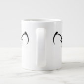 Elephant Tribal Tattoo - Zwart-wit Grote Koffiekop (Achterkant)