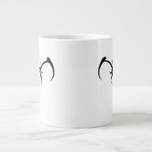 Elephant Tribal Tattoo - Zwart-wit Grote Koffiekop (Voorkant)