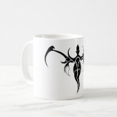 Elephant Tribal Tattoo - Zwart-wit Koffiemok (Voorkant links)