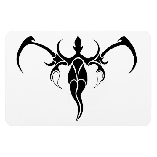 Elephant Tribal Tattoo - Zwart-wit Magneet (Horizontaal)