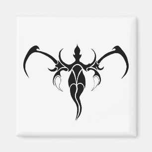 Elephant Tribal Tattoo - Zwart-wit Magneet