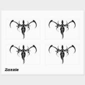 Elephant Tribal Tattoo - Zwart-wit Rechthoekige Sticker (Vel)