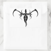 Elephant Tribal Tattoo - Zwart-wit Rechthoekige Sticker (Tas)