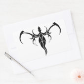 Elephant Tribal Tattoo - Zwart-wit Rechthoekige Sticker (Envelop)