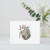 Elephant Tropical Animal Waterverf Briefkaart (Staand voorkant)