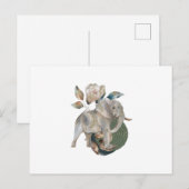 Elephant Tropical Animal Waterverf Briefkaart (Voorkant / Achterkant)
