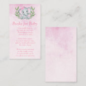 Elephant Tropical Summer Floral Boos for Baby Informatiekaartje (Voorkant / Achterkant)