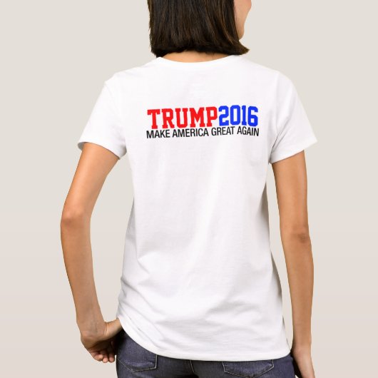Elephant Trump for President 2016 T-shirt (Achterkant)
