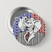 Elephant Trump Ronde Button 7,6 Cm (Voorkant /achterkant)