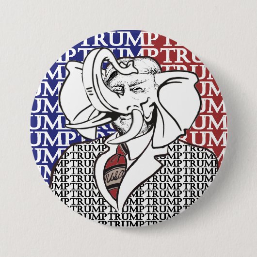 Elephant Trump Ronde Button 7,6 Cm (Voorkant)
