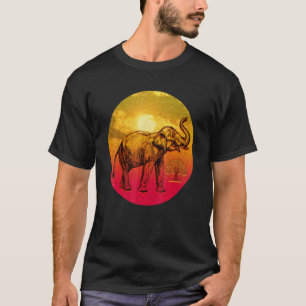Elephant Trunk up Banyan Tree Hindu Good Luck Mann T-shirt