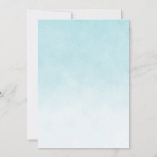 Elephant Turquiose Balloons Baby shower Dank u Bedankkaart (Achterkant)