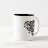 Elephant Tweekleurige Koffiemok (Voorkant rechts)