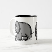Elephant Tweekleurige Koffiemok (Voorkant links)