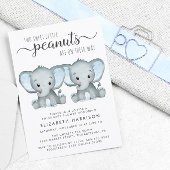 Elephant Twin Baby Boys Shower - Begrotingsuitnodi