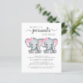 Elephant Twin Baby Girls Drive by Shower nodigt u  (Staand voorkant)