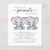Elephant Twin Baby Girls Drive by Shower nodigt u  (Voorkant)