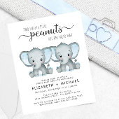 Elephant Twin Boys Baby Couples Shower Invitation