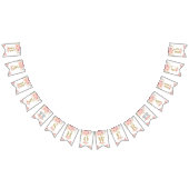 Elephant Twins Baby shower Bunting Flag Banner (Alle)