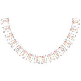 Elephant Twins Baby shower Bunting Flag Banner