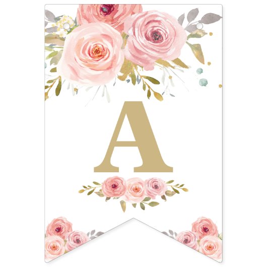 Elephant Twins Baby shower Bunting Flag Banner (Tweede vlag)