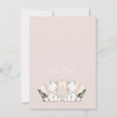 Elephant Twins Floral Greenery Wreator Baby shower Kaart (Achterkant)